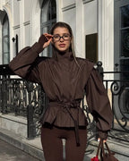 Chaqueta trench corta