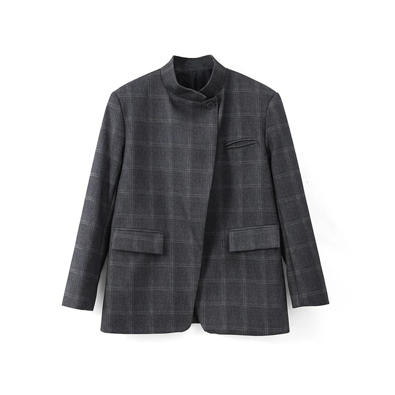 Chaqueta blazer con estampado irregular