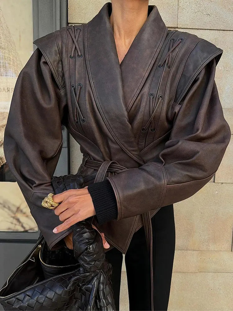 Chaqueta con cinturón