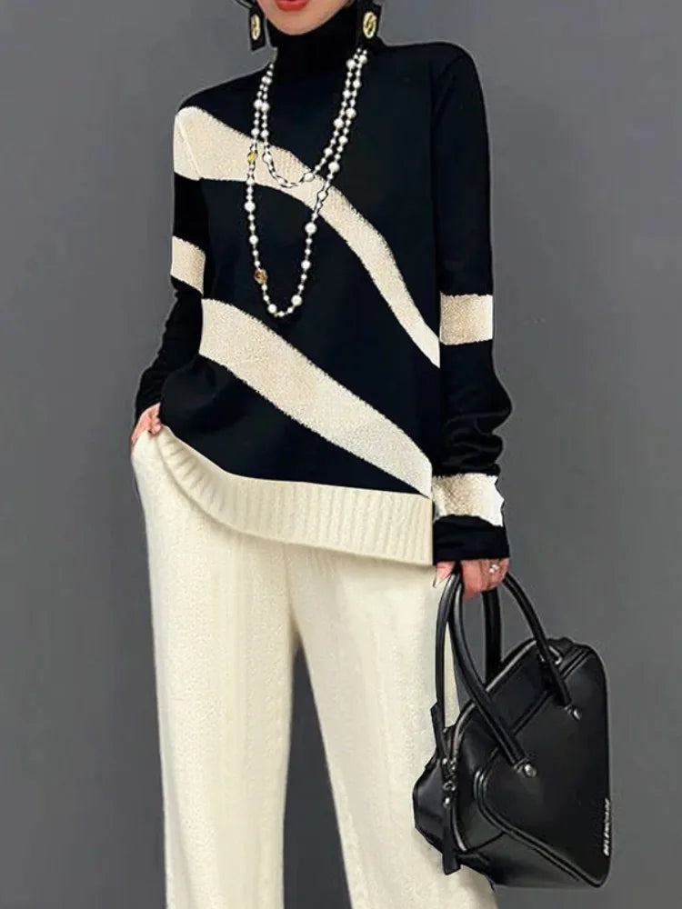 Jersey de punto de cuello alto