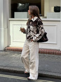 Chaqueta estampada de lunares