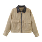 Chaqueta urbana suave con cremallera