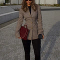 Chaqueta de traje a cuadros