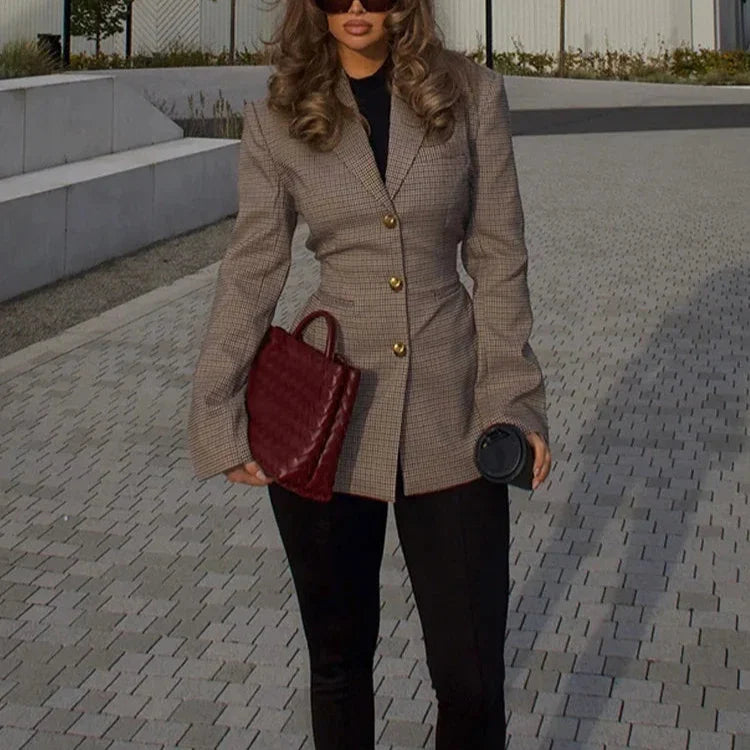 Chaqueta de traje a cuadros