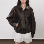Chaqueta vintage desgastada