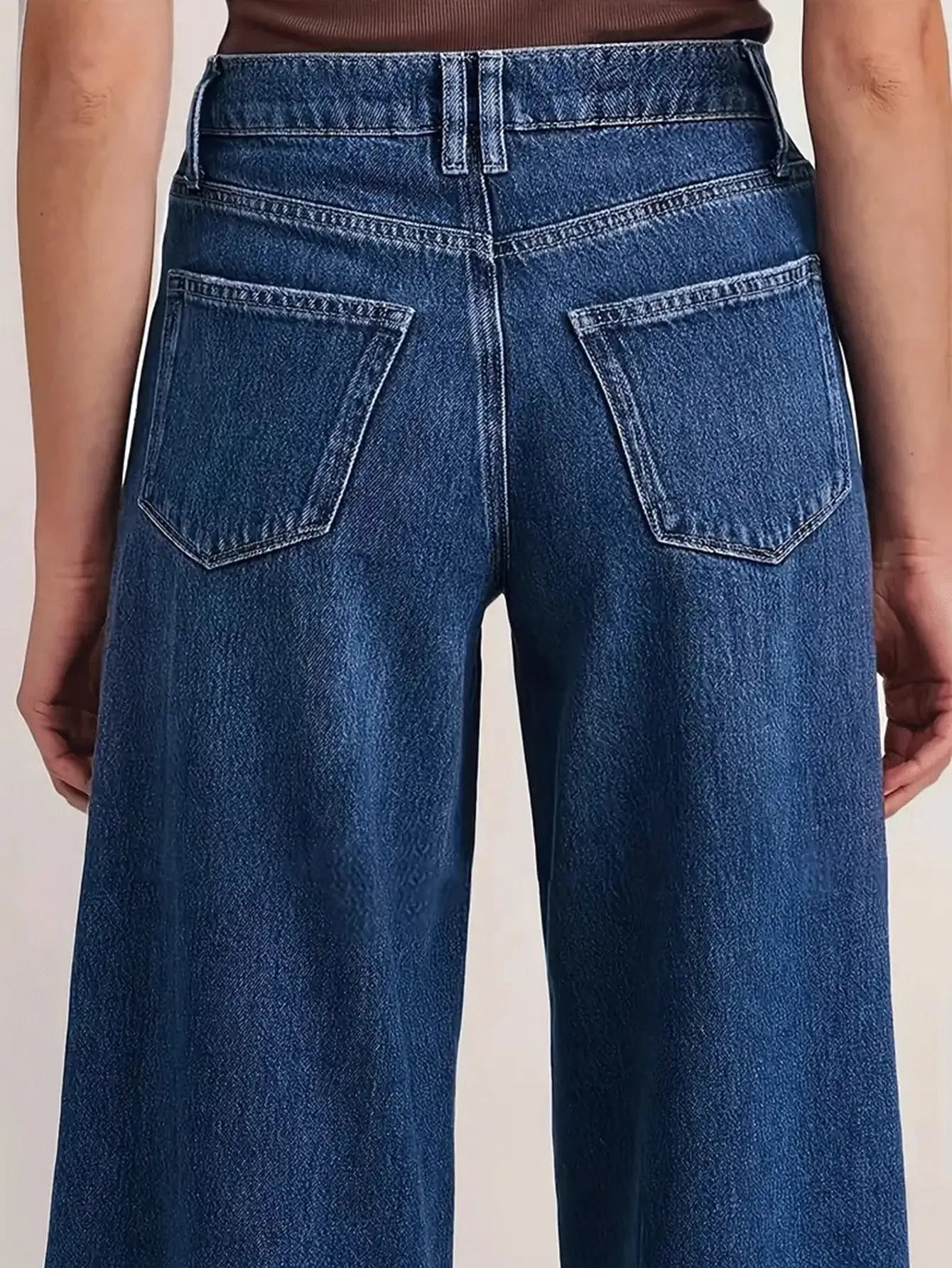 Vaqueros Deep Blue Wide-Leg