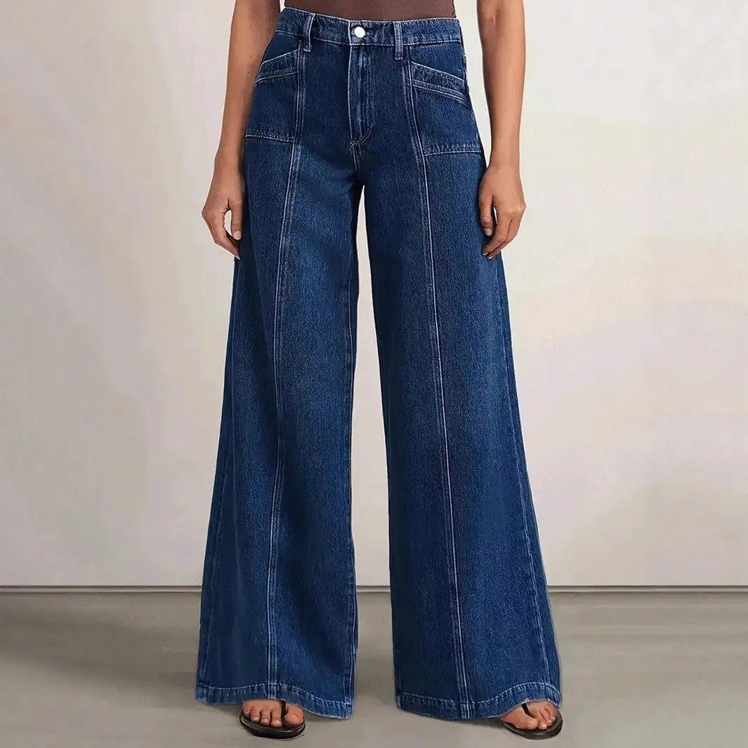 Vaqueros Deep Blue Wide-Leg