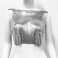 Camiseta sin mangas con pedrería