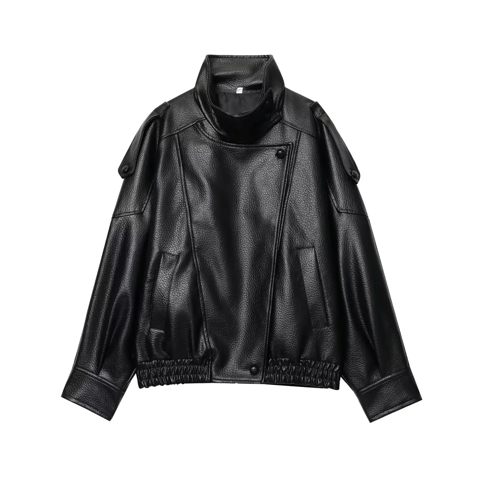 Chaqueta de cuero negro