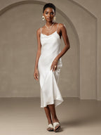 Vestidos Maxi Largos de Seda Pura con Tirantes