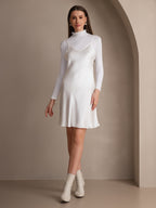 Pure Seda Corto Tirantes Finos Deslizante Vestido