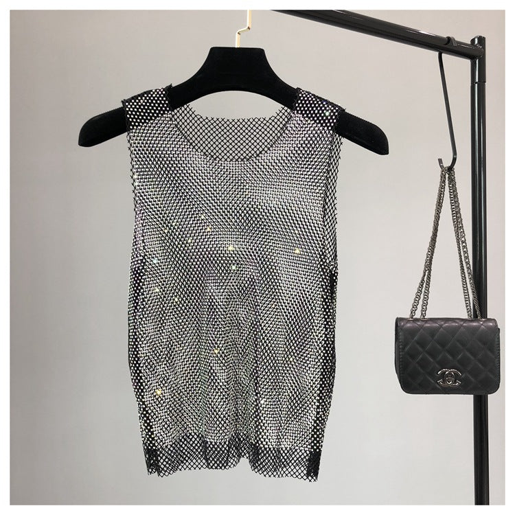 Camiseta sin mangas brillante