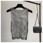 Camiseta sin mangas brillante