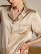 Conjunto de Pijama Corto de Seda Pura