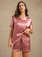 Conjunto de Pijama Corto de Seda Pura