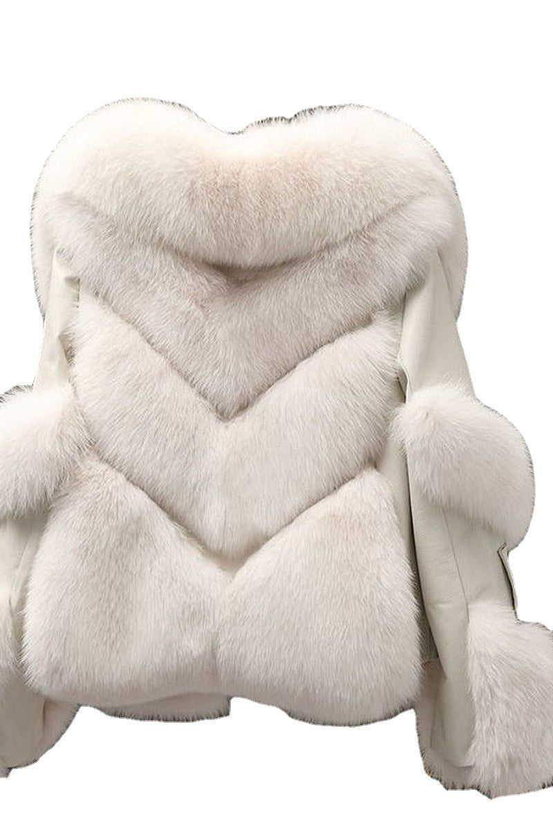 Chaqueta de piel y cuero de lujo
