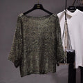 Inclined Sequined Blouse