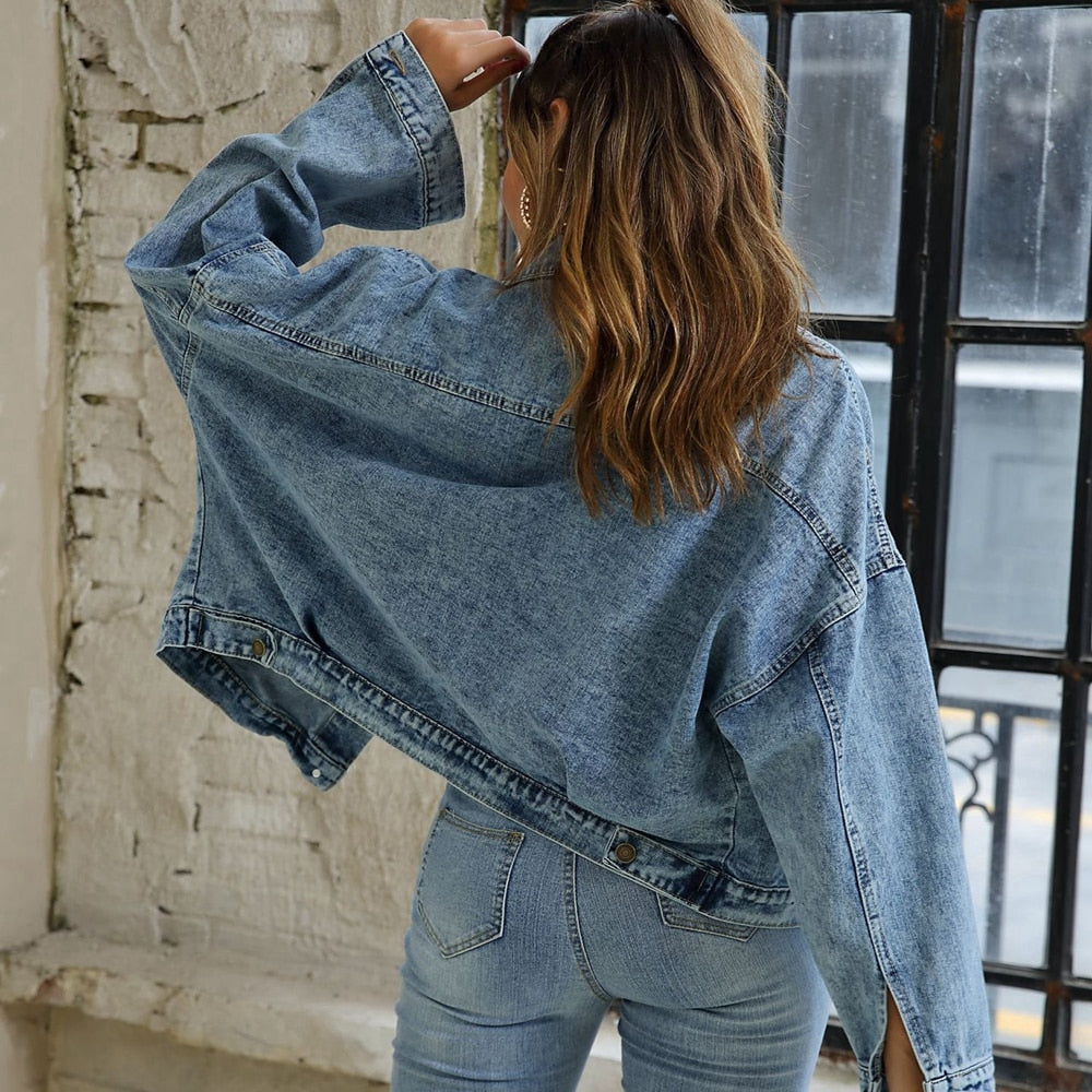 Chaqueta vaquera estilo oversize