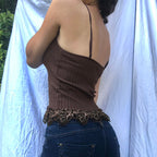 Camiseta sin mangas de encaje
