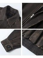 Chaqueta oversize de estilo retro desgastada